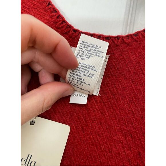 Rafaella Weekend NWT Reversible Red Plaid Acrylic Shrug One Size - Picture 4 of 9